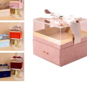 صندوق هدايا اكرليك وشمواه شفاف مع درج