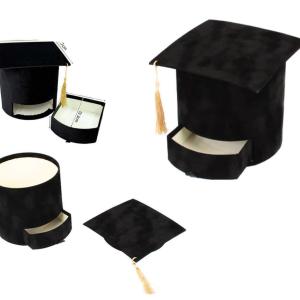 صندوق الهدايا على شكل قبعة شمواه الخريج مع درج