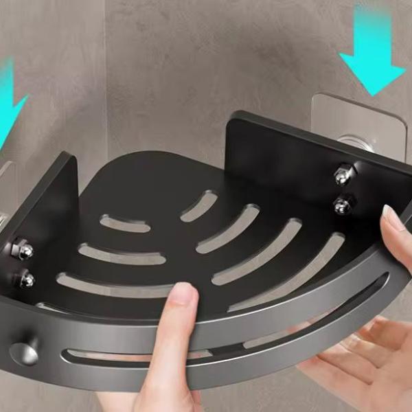 رف زاوية تثبيت بدون حفر(عدد 3)