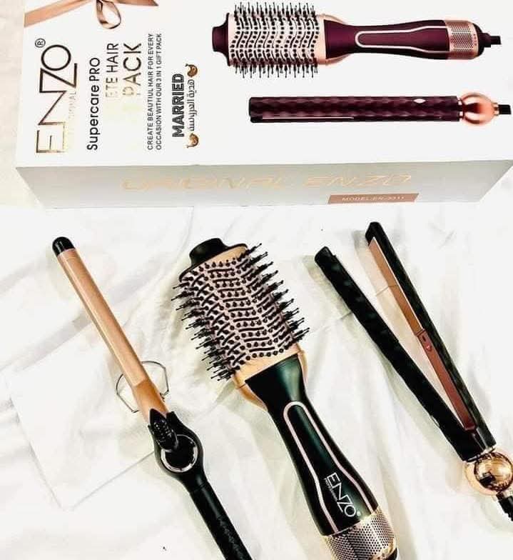 بكج العروس مع فرشاة حرارية من ENZO الايطالية