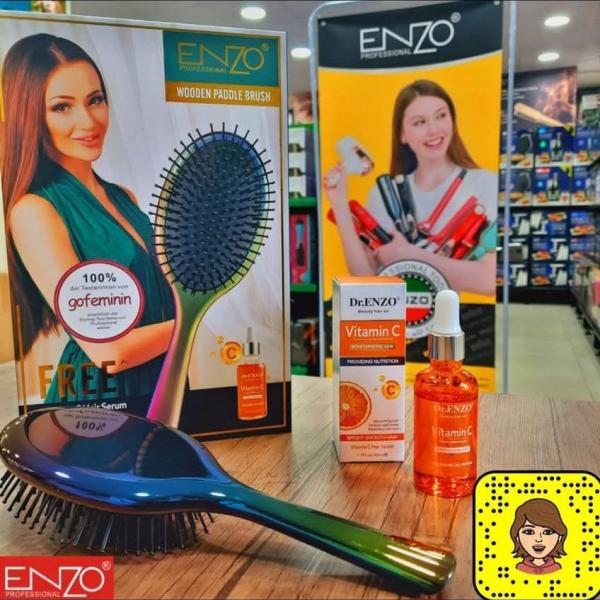 فرشاه شعر +فيتامين سي ENZO الايطالية