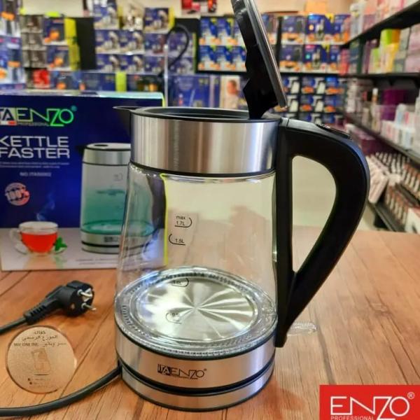 هيتر ستانلس زجاجي ،2200واط ENZO الايطالية