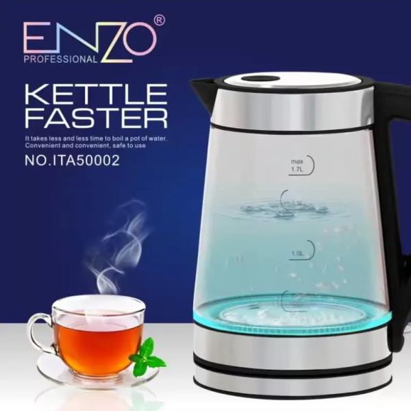 هيتر ستانلس زجاجي ،2200واط ENZO الايطالية