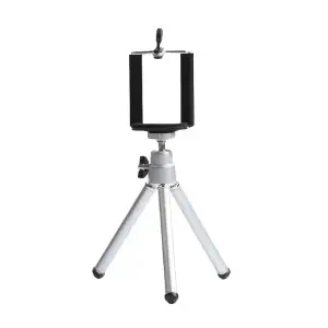 1 قطعة حامل ثلاثي القوائم صغير من سبائك الألومنيوم للهاتف والكاميرا والتلسكوب وضوء الصيد - حامل سطح مكتب محمول قابل للطي مع دوران 360 درجة وارتفاع قابل للتعديل وقاعدة ثابتة