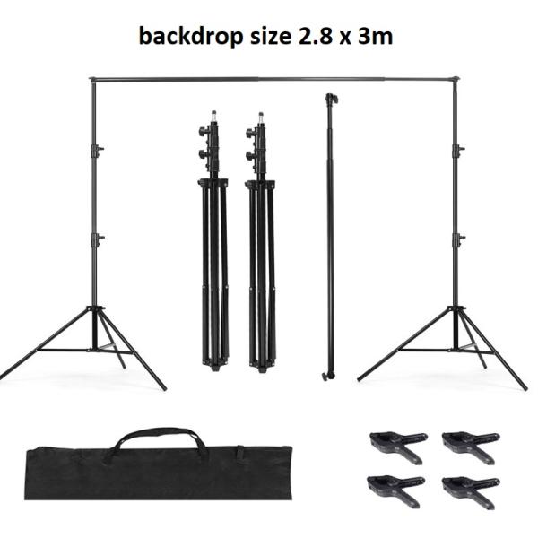 استاند حامل للخلفيات Heavy Duty 2.8x3m مع حقيبة Stand Heavy Duty Backdrop