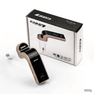 مشغل ام بي 3 عالمي للسيارة ويحتوي على بلوتوث وجهاز ارسال موجات اف ام، متوافق مع الهواتف الذكية، من كار جي7 - اسود