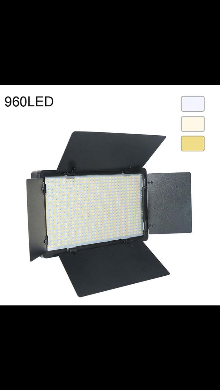 ⁧E800 3-color temperature 40W 3200K-5600K LED Flat Panel Lights Live Broadcast Fill Light، EU Plug⁩