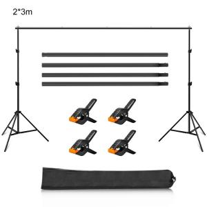 حامل معدني للخلفية قياس 2x3متر لون أسود backdrop stand