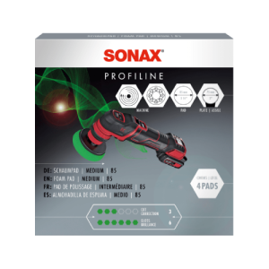 أسفنج بولش وسط أخضر 4 قطع