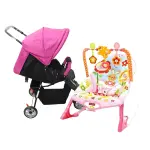 عربة اطفال ثلاثية العجل + كرسي هزاز