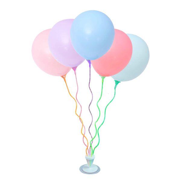 باقة البالونات المتعددة الألوان مع حامل