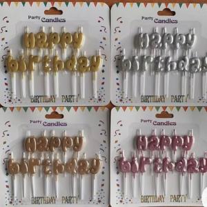 شمع على شكل ,happy birthday,