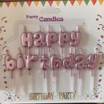 شمع على شكل ,happy birthday,