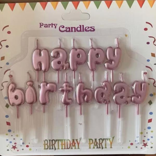 شمع على شكل ,happy birthday,