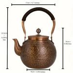 غلاية شاي نحاسية نقية مصنوعة يدويًا