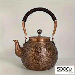 غلاية شاي نحاسية نقية مصنوعة يدويًا