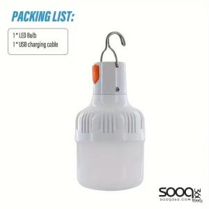 لمبة تخييم شحن مع تعليقة للخيمة