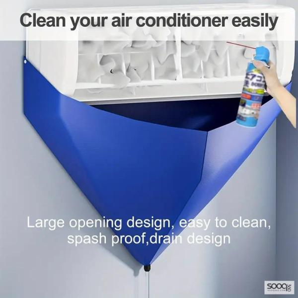 غطاء تنظيف مكيف الهواء بفتحة كبيرة مع حقيبة تجميع الماء والاوساخ