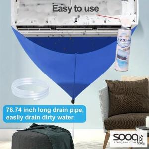 غطاء تنظيف مكيف الهواء بفتحة كبيرة مع حقيبة تجميع الماء والاوساخ