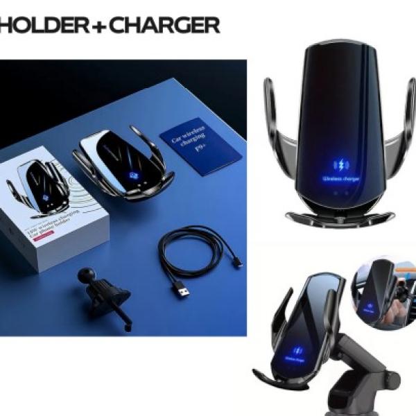 قاعدة موبايل للسيارة مع شاحن ويلرلس