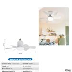 مروحة سقف مع انارة