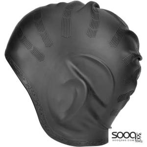 طاقية سباح جلد بتصميم مميز لحماية الشعر من كلور برك السباحة