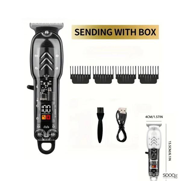 ماكينة حلاقة وتشذيب شعر احترافية متعددة الاستخدامات مع شاشة LED