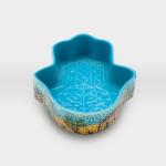 صحن كف مشغولات خزفية بادية ونخلة