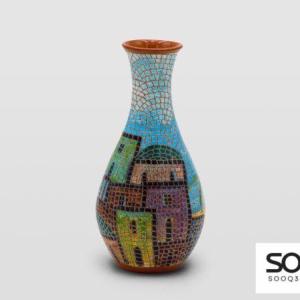 مزهرية مشغولات خزفية قرية 