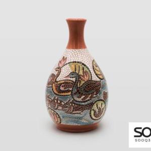 مزهرية مشغولات خزفية بطة واسملك