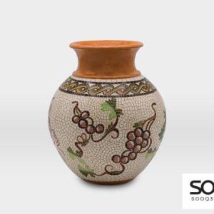 مزهرية مشغولات خزفية قطوف العنب