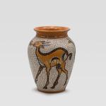 مزهرية مشغولات خزفية غزال