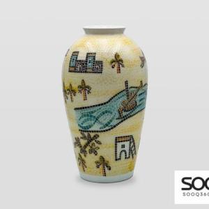 مزهرية مشغولات خزفية قرية 