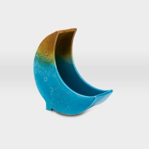 هلال ستاند مشغولات خزفية فيروزي