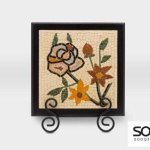 لوحة خزف بارز مشغولات خزفية ورود وزهور