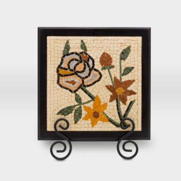 لوحة خزف بارز مشغولات خزفية ورود وزهور