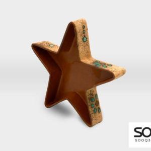 صحن نجمة مشغولات خزفية زخارف