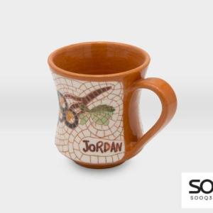 كأس مشغولات خزفية غصن