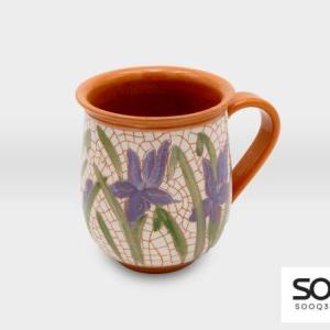 كأس مشغولات خزفية سوسنة