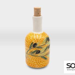 قارورة مع سدادة مشغولات خزفية غصن زيتون