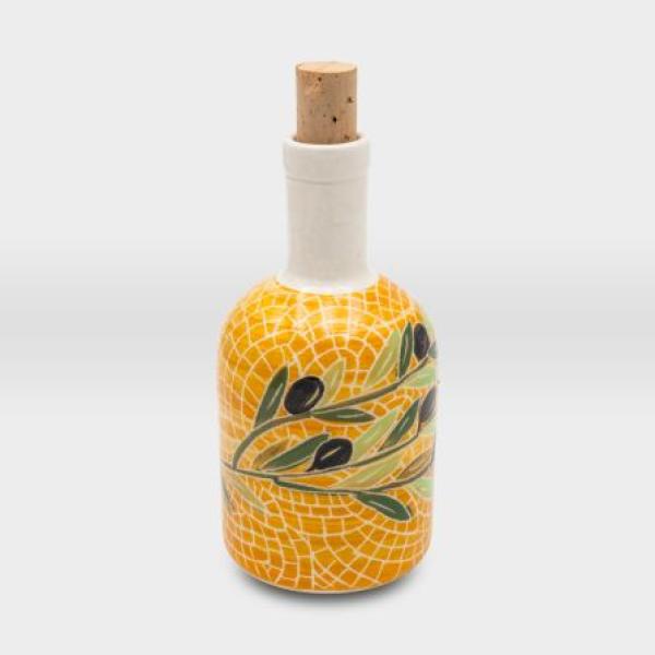 قارورة مع سدادة مشغولات خزفية غصن زيتون