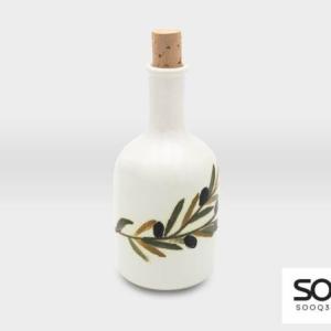 قارورة مع سدادة مشغولات خزفية غصن زيتون