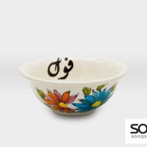 صحن فطور فول مشغولات خزفية ورود وزهور