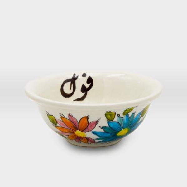 صحن فطور فول مشغولات خزفية ورود وزهور