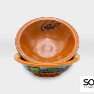 طقم حمص وفول مشغولات خزفية قرية