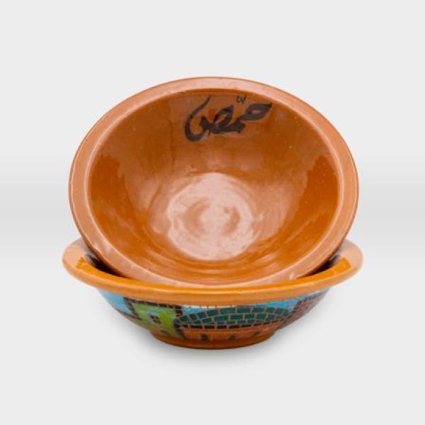 طقم حمص وفول مشغولات خزفية قرية