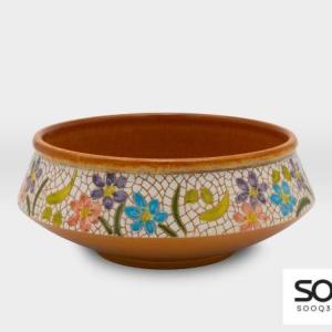 زبدية مشغولات خزفية ورود وزهور