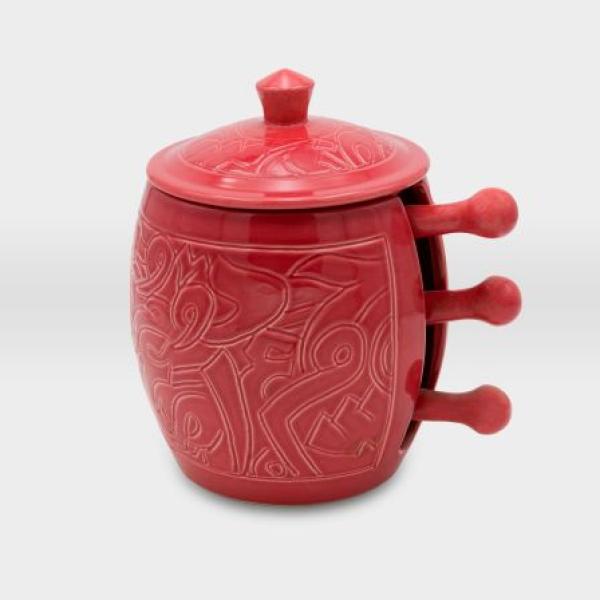 حاضة صحون تسالي ثلاثية مشغولات خزفية زخارف