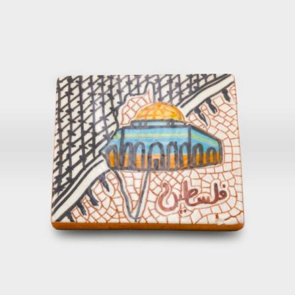 كوستر مشغولات خزفية فسفساء قبة الصخرة