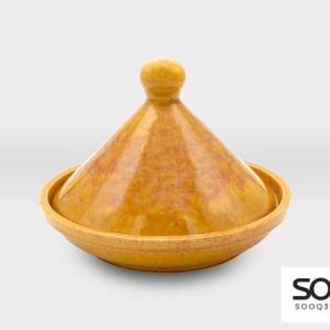 مضيفة مع غطاء مشغولات خزفية 